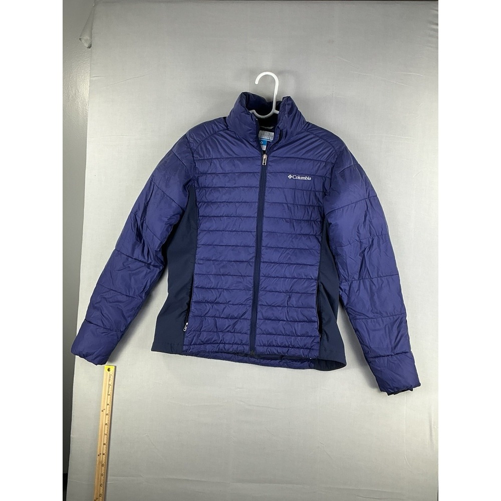 Columbia Womens M Blue Insulated Puffer Jacket Zip Lightweight